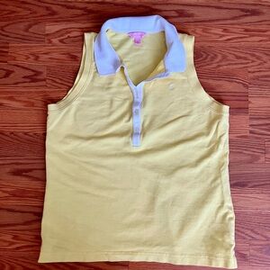 Lilly Pulitzer Sleeveless Yellow Polo